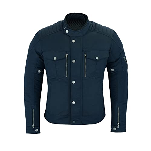 BLACKWILD Milano Urban Style Motorradjacke Herren | Mehrzweck für Freizeitkleidung und Motorradfahrt|Schutz atmungsaktive Motorradjacke | Zu jeder Jahreszeit tragbar, In 3 Farben (L, Blau) von BLACKWILD The Rider's Skin