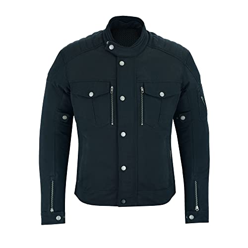 BLACKWILD Milano Urban Style Motorradjacke Herren | Mehrzweck für Freizeitkleidung und Motorradfahrt|Schutz atmungsaktive Motorradjacke | Zu jeder Jahreszeit tragbar, In 3 Farben (M, Schwarz) von BLACKWILD The Rider's Skin