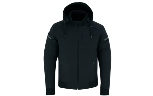 BLACKWILD Motorradjacke Herren | City Street CE-zertifiziert Protektorenjacke | Leicht und Atmungsaktiv Motorradjacke Herren mit Abnehmbarer Kapuze (5XL) von BLACKWILD The Rider's Skin