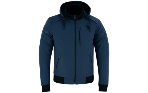 BLACKWILD Motorradjacke Herren | City Street CE-zertifiziert Protektorenjacke | Leicht und Atmungsaktiv Motorradjacke Herren mit Abnehmbarer Kapuze (5XL) von BLACKWILD The Rider's Skin