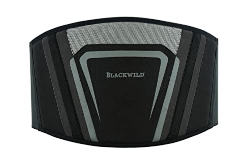 BLACKWILD Nierengurt Motorrad | Nierengurt Motorrad Herren und Damen | Nierenwärmer Lendenwirbelstütze Nierengurt, Effektive Stabilisierung, schwarzgrau (L = 100-110cm Bauchumfang) von BLACKWILD The Rider's Skin