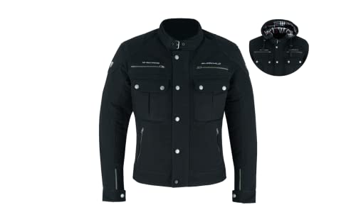 BLACKWILD Urban Style Motorradjacke Herren | Streetstyle Motorradjacke mit abnehmbar Kapuze | Textiljacke Männer mit CE Schulter Ellbogen für Radfahren Roller und Touren (M) von BLACKWILD The Rider's Skin