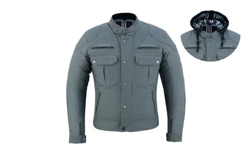 BLACKWILD Urban Style Motorradjacke Herren | Streetstyle Motorradjacke mit abnehmbar Kapuze | Textiljacke Männer mit CE Schulter Ellbogen für Radfahren Roller und Touren (M) von BLACKWILD The Rider's Skin