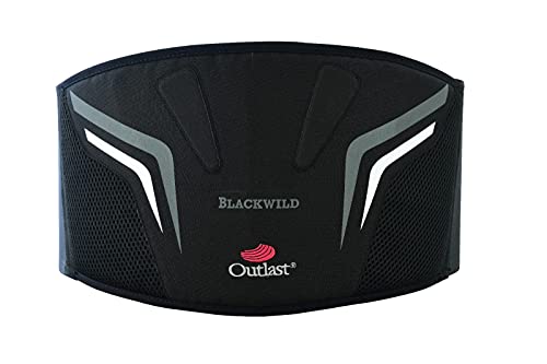 Blackwild Nierengurt Motorrad, Schwarz, Nierengurt Motorrad herren und damen | Outlast® Nierengurt mit Temperaturkontrolle | Wärmender Lendenwirbelstütze Gürtel von BLACKWILD The Rider's Skin