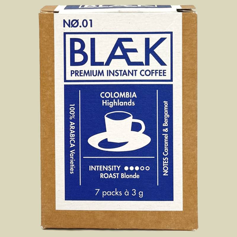 Instant Kaffee No.1 Blonde Roast Box (7packs) von BLAEK