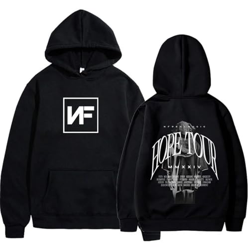 BLAENU NF Merch Kapuzenpullover Hope Tour Rapper Sweatshirt Hip Hop Langarm Oberteile Lustiger Pullover Hoodie Mit Kapuze Für Männer Und Frauen XS-3XL-Black||m BLAENU NF Merch Kapuzenpullover Hope Tour Rapper Sweatshirt Hip Hop Langarm Oberteile Lustiger Pullover Hoodie Mit Kapuze Für Männer Und Frauen XS-3XL-Black||m von BLAENU