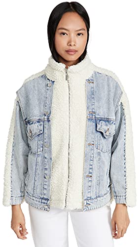 [BLANKNYC] Damen Jeansjacke Sherpa Nd Jeansjacke, Bear Hug, Small von [BLANKNYC]