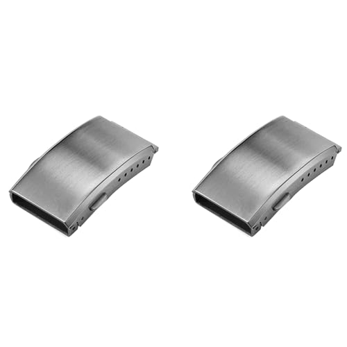 BLASHRD 2X Schließe Faltschließe mit Gefrästem Sicherheitsverschluss, Edelstahl-Armbandschließe, 18 mm von BLASHRD