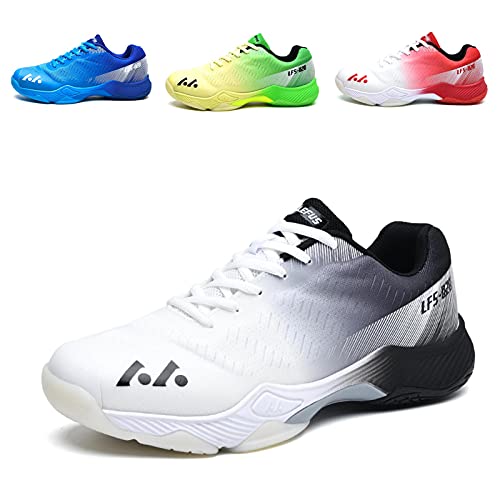 BLBK Badmintonschuhe, Squashschuhe, Hallenschuhe für Verschiedene Bodenbeläge, bequemer und Fester Griff/Unisex-Volleyballschuhe von BLBK