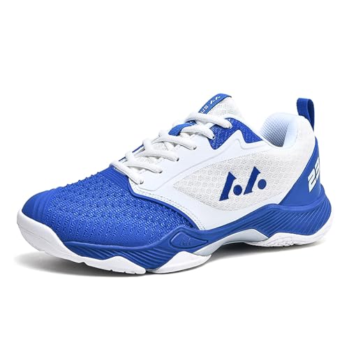 BLBK Badmintonschuhe, Unisex-Volleyballschuhe - Herren, Männer, Erwachsene Männer - Weiß-Blau 023 38EU BLBK Badmintonschuhe, Unisex-Volleyballschuhe - Herren, Männer, Erwachsene Männer - Weiß-Blau 023 38EU von BLBK