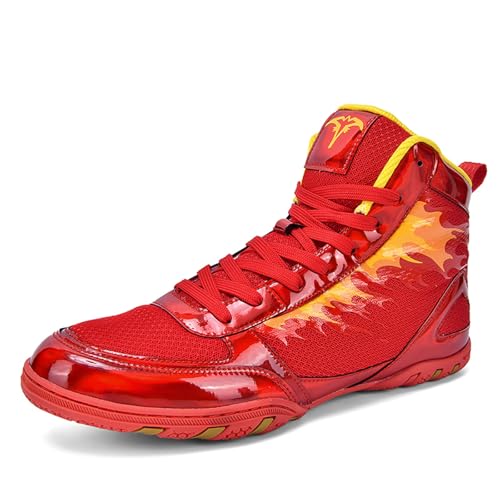 BLBK BoxenSchuhe Herren Boxers Trainer Atmungsaktiv Boxen Stiefel ringerschuhe für männer,Boxing Shoes,Rosa EU42 von BLBK