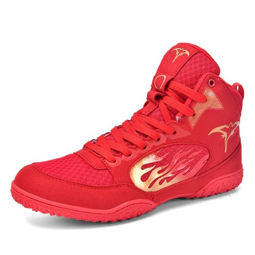 BLBK BoxenSchuhe Herren Boxers Trainer Atmungsaktiv Boxen Stiefel ringerschuhe für männer,Boxing Shoes,Rosa16 EU45 von BLBK