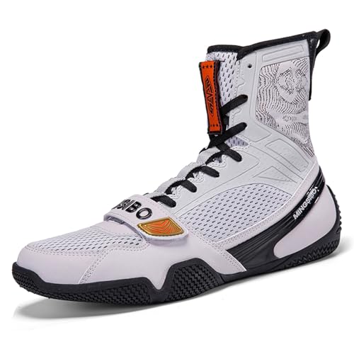 BLBK BoxenSchuhe Herren Wrestling Schuhe Combat Boxers Jugendliche Muay Thai Kickboxen Sparring Boxers Trainer Atmungsaktiv Boxen Stiefel ringerschuhe für männer von BLBK