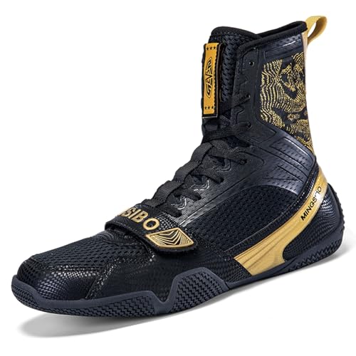 BLBK BoxenSchuhe Herren Wrestling Schuhe Combat Boxers Jugendliche Muay Thai Kickboxen Sparring Boxers Trainer Atmungsaktiv Boxen Stiefel ringerschuhe für männer von BLBK