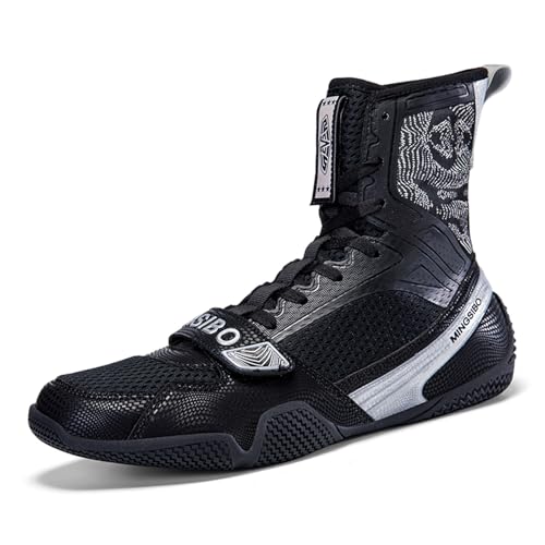 BLBK BoxenSchuhe Herren Wrestling Schuhe Combat Boxers Jugendliche Muay Thai Kickboxen Sparring Boxers Trainer Atmungsaktiv Boxen Stiefel ringerschuhe für männer von BLBK