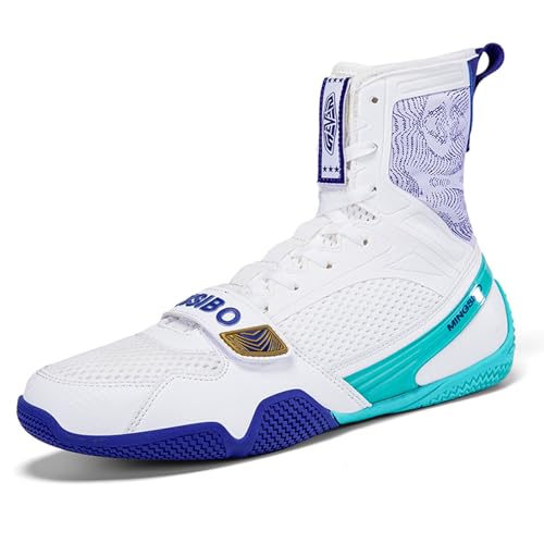 BLBK BoxenSchuhe Herren Wrestling Schuhe Combat Boxers Jugendliche Muay Thai Kickboxen Sparring Boxers Trainer Atmungsaktiv Boxen Stiefel ringerschuhe für männer von BLBK