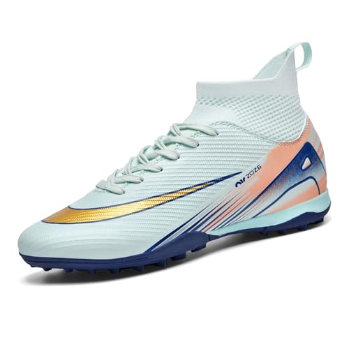 BLBK Herren Fußballschuhe High Top Spikes Fußballschuhe Unisex Outdoor Jugend Kunstrasen Outdoor-Training Professionelle Fußballschuhee hellgrün TFS 43 BLBK Herren Fußballschuhe High Top Spikes Fußballschuhe Unisex Outdoor Jugend Kunstrasen Outdoor-Training Professionelle Fußballschuhee hellgrün TFS 43 von BLBK