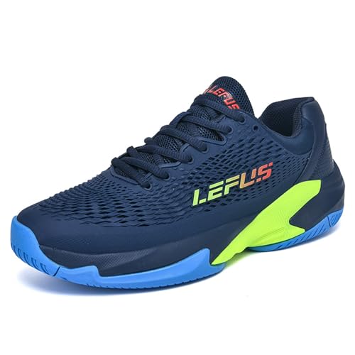 BLBK Herren-Tennisschuhe, gedämpft, atmungsaktive Court-Schuhe,Marineblau 33 EU38 von BLBK