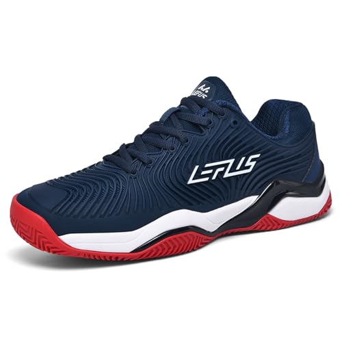 BLBK Herren-Tennisschuhe, Badminton Squash Shoes Verschleißfest Trainingsschuhe,Marineblau31 EU44 von BLBK