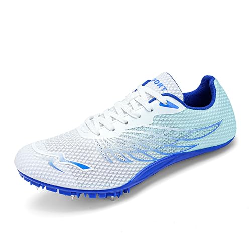 BLBK Spikes Leichtathletik Herren-, 8Nägel Unisex-Leichtathletikschuhe, Jugend Spike Schuhe Leichtathletik,saphirblau018 35 von BLBK