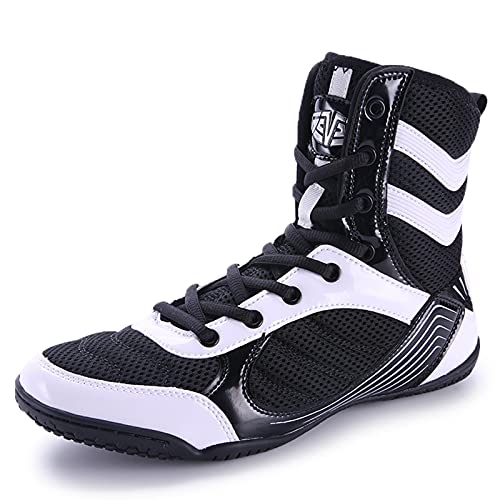 Boxschuhe Herren Wrestling Schuhe Jugendliche Muay Thai Kickboxen Sparring Boxers Trainers Kampfsport Schuhe Atmungsaktive Bodybuilding Boxen Stiefel von BLBK