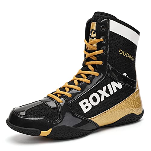 Boxschuhe Herren Wrestling Schuhe Jugendliche Muay Thai Kickboxen Sparring Boxers Trainers Kampfsport Schuhe Atmungsaktive Bodybuilding Boxen Stiefel36-46 von BLBK