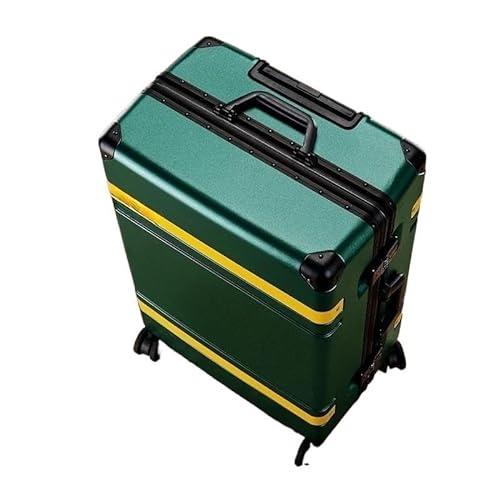 BLBTEDUAMDE 20" aufgegebenes Gepäck kann an Bord des Flugzeugs Reisen Boarding Luftfahrt Silent Wheel Trolley Koffer Women Me Zugstangenkoffer (Color : Green, Size : 22") von BLBTEDUAMDE