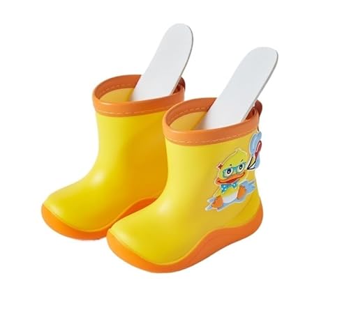 BLBTEDUAMDE Rain Shoes For Boys And Girls, Rain Boots Waterproof Shoes, Non-slip Rain Boots(Color:Duckling,Size:17) von BLBTEDUAMDE