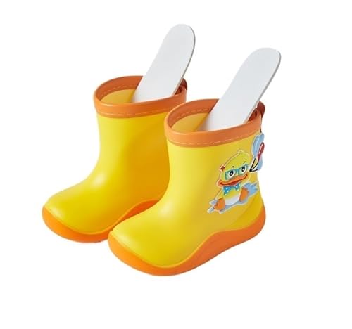BLBTEDUAMDE Rain Shoes For Boys And Girls, Rain Boots Waterproof Shoes, Non-slip Rain Boots(Color:Duckling,Size:20) von BLBTEDUAMDE
