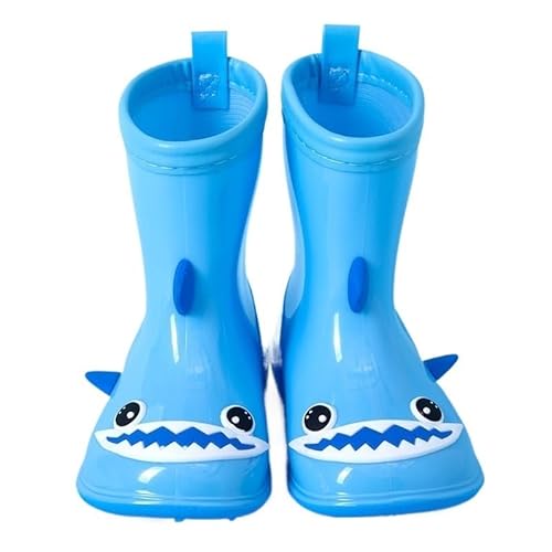 BLBTEDUAMDE Regenschuhe for Jungen und Mädchen, wasserdichte Regenstiefel, rutschfeste Regenstiefel(Color:Blue,Size:18/18CM) von BLBTEDUAMDE