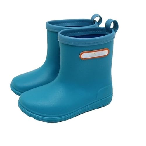 BLBTEDUAMDE Regenschuhe for Jungen und Mädchen, wasserdichte Regenstiefel, rutschfeste Regenstiefel(Color:Blue,Size:18CM) von BLBTEDUAMDE