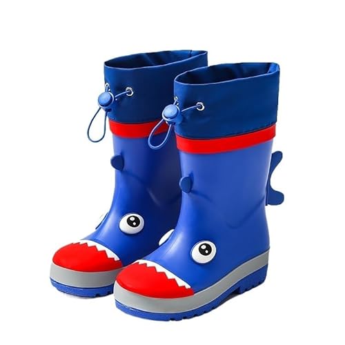 BLBTEDUAMDE Regenschuhe for Jungen und Mädchen, wasserdichte Regenstiefel, rutschfeste Regenstiefel(Color:Blue,Size:Size33/23.0cm) von BLBTEDUAMDE