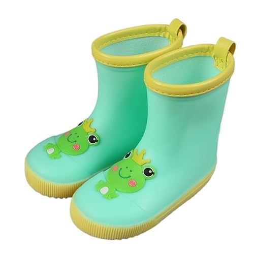 BLBTEDUAMDE Regenschuhe for Jungen und Mädchen, wasserdichte Regenstiefel, rutschfeste Regenstiefel(Color:Green,Size:Size 18/18.5CM) von BLBTEDUAMDE