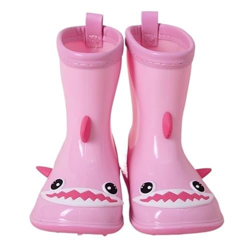 BLBTEDUAMDE Regenschuhe for Jungen und Mädchen, wasserdichte Regenstiefel, rutschfeste Regenstiefel(Color:Pink,Size:14/14CM) von BLBTEDUAMDE