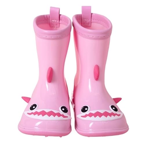 BLBTEDUAMDE Regenschuhe for Jungen und Mädchen, wasserdichte Regenstiefel, rutschfeste Regenstiefel(Color:Pink,Size:19) von BLBTEDUAMDE