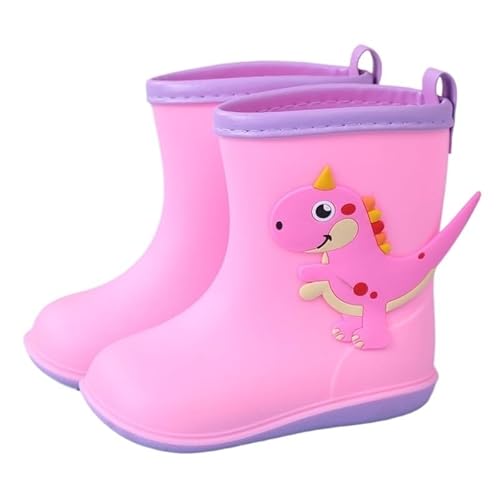 BLBTEDUAMDE Regenschuhe for Jungen und Mädchen, wasserdichte Regenstiefel, rutschfeste Regenstiefel(Color:Pink,Size:Size 15/15cm) von BLBTEDUAMDE