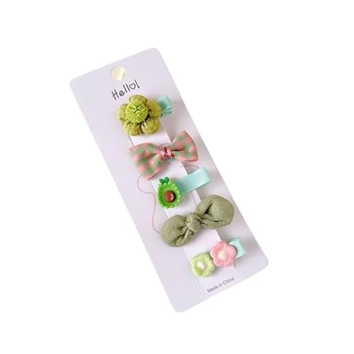 Haarspangen for Mädchen, süße Haarspangen, Haarspangen mit Sternen, Clips in Bonbonfarben, Haarspangen mit Druckknöpfen.(Green) von BLBTEDUAMDE