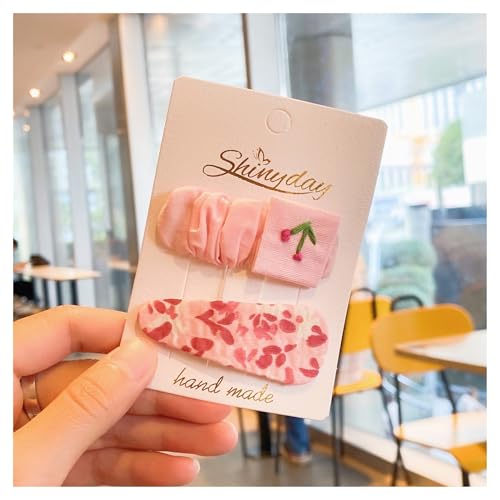 Haarspangen für Mädchen, niedliche Haarspangen, Stern-Haarspangen, Bonbonfarben, Haarspangen, Snap (Pink) von BLBTEDUAMDE