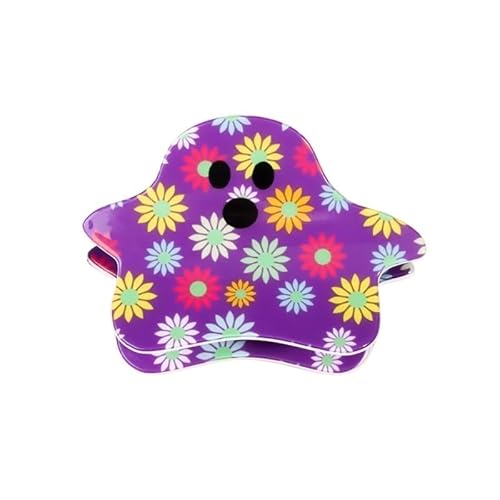 Halloween-Haarspangen for Damen, süße Haarklammern for Mädchen, Haar-Accessoires, personalisierte Haarspangen for Damen, Haarspangen der Halloween-Serie „Geister und Kobolde“, Pferdeschwanz-Stabilisat von BLBTEDUAMDE