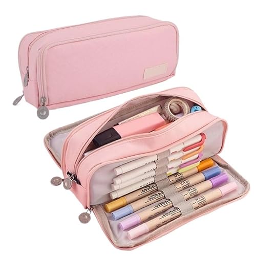 Tragbare Bleistifttasche mit großem Fassungsvermögen, Bleistifttasche mit Reißverschluss for Jungen und Mädchen, leichte Bleistifttasche mit Reißverschluss, einfache, multifunktionale Bleistifttasche, von BLBTEDUAMDE