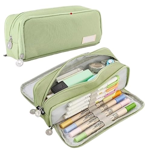 Tragbare Bleistifttasche mit großem Fassungsvermögen, Bleistifttasche mit Reißverschluss for Jungen und Mädchen, leichte Bleistifttasche mit Reißverschluss, einfache, multifunktionale Bleistifttasche, von BLBTEDUAMDE