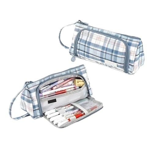 Tragbare Bleistifttasche mit großem Fassungsvermögen, Bleistifttasche mit Reißverschluss for Jungen und Mädchen, leichte Bleistifttasche mit Reißverschluss, einfache multifunktionale Bleistifttasche, von BLBTEDUAMDE