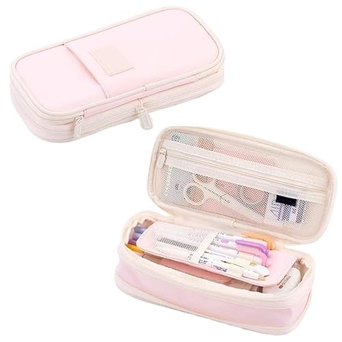 Tragbare Bleistifttasche mit großem Fassungsvermögen, Bleistifttasche mit Reißverschluss for Jungen und Mädchen, leichte Bleistifttasche mit Reißverschluss, einfache multifunktionale Bleistifttasche, von BLBTEDUAMDE