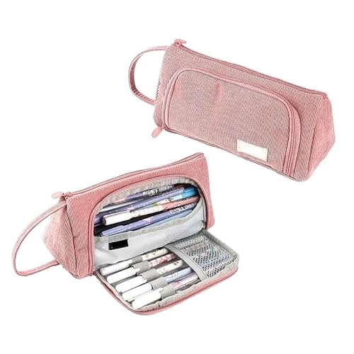 Tragbare Bleistifttasche mit großem Fassungsvermögen, Bleistifttasche mit Reißverschluss for Jungen und Mädchen, leichte Bleistifttasche mit Reißverschluss, einfache multifunktionale Bleistifttasche, von BLBTEDUAMDE