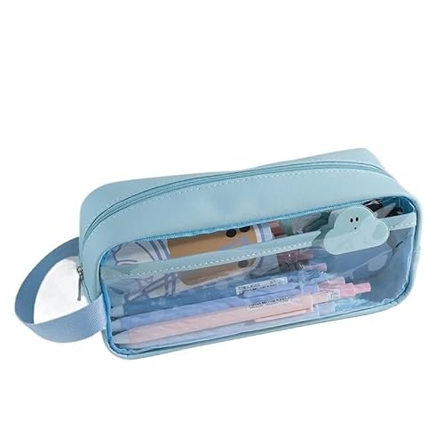 Tragbare Bleistifttasche mit großem Fassungsvermögen, Bleistifttasche mit Reißverschluss for Jungen und Mädchen, leichte Bleistifttasche mit Reißverschluss, einfache multifunktionale Bleistifttasche, von BLBTEDUAMDE