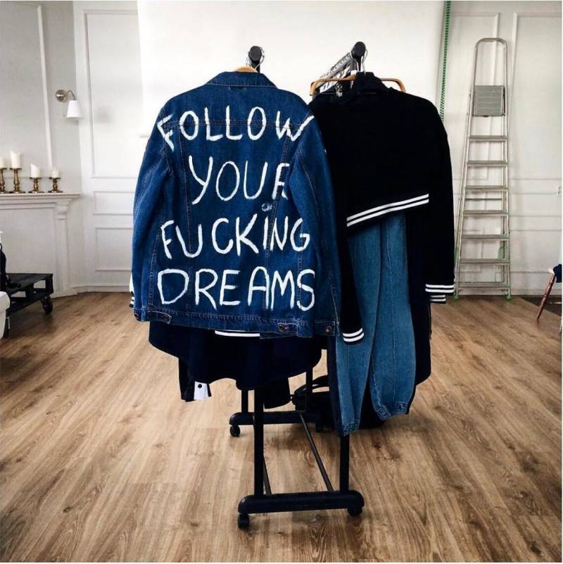 Customized Drucken Jacke Personalisierte Motto Oben Maßgeschneiderte Jeans Branded Eigene Malerei Oversized Jeansjacke Denim-Kunst von BLCVjeans