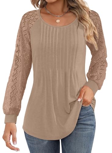 BLENCOT Damen Bluse Herbst Winter Elegant Langarmshirt Tunika Tops Basic Blusehemd Spitzen Oberteile BLENCOT Damen Bluse Herbst Winter Elegant Langarmshirt Tunika Tops Basic Blusehemd Spitzen Oberteile von BLENCOT