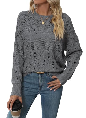 BLENCOT Pullover Damen Elegant Langram Leicht Strickpullover Damen Herbst Langarmshirt Sweater Sweatshirt BLENCOT Pullover Damen Elegant Langram Leicht Strickpullover Damen Herbst Langarmshirt Sweater Sweatshirt von BLENCOT