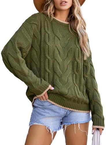 BLENCOT Pullover Damen Winter Elegant Strickpullover Damen Oversize Langarm Pulli Sweatshirt Oberteile von BLENCOT