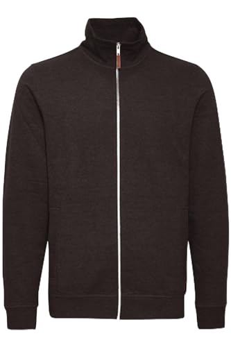 Blend Alio Herren Sweatjacke Cardigan Ohne Kapuze Mit Reißverschluss Stehkragen Und Fleece-Innenseite, Größe:S, Farbe:Black (70155) von b BLEND